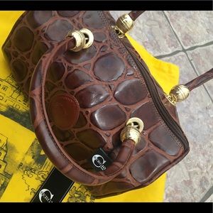 Sergio Cerutti Roma Leather Crocodile Purse NWT